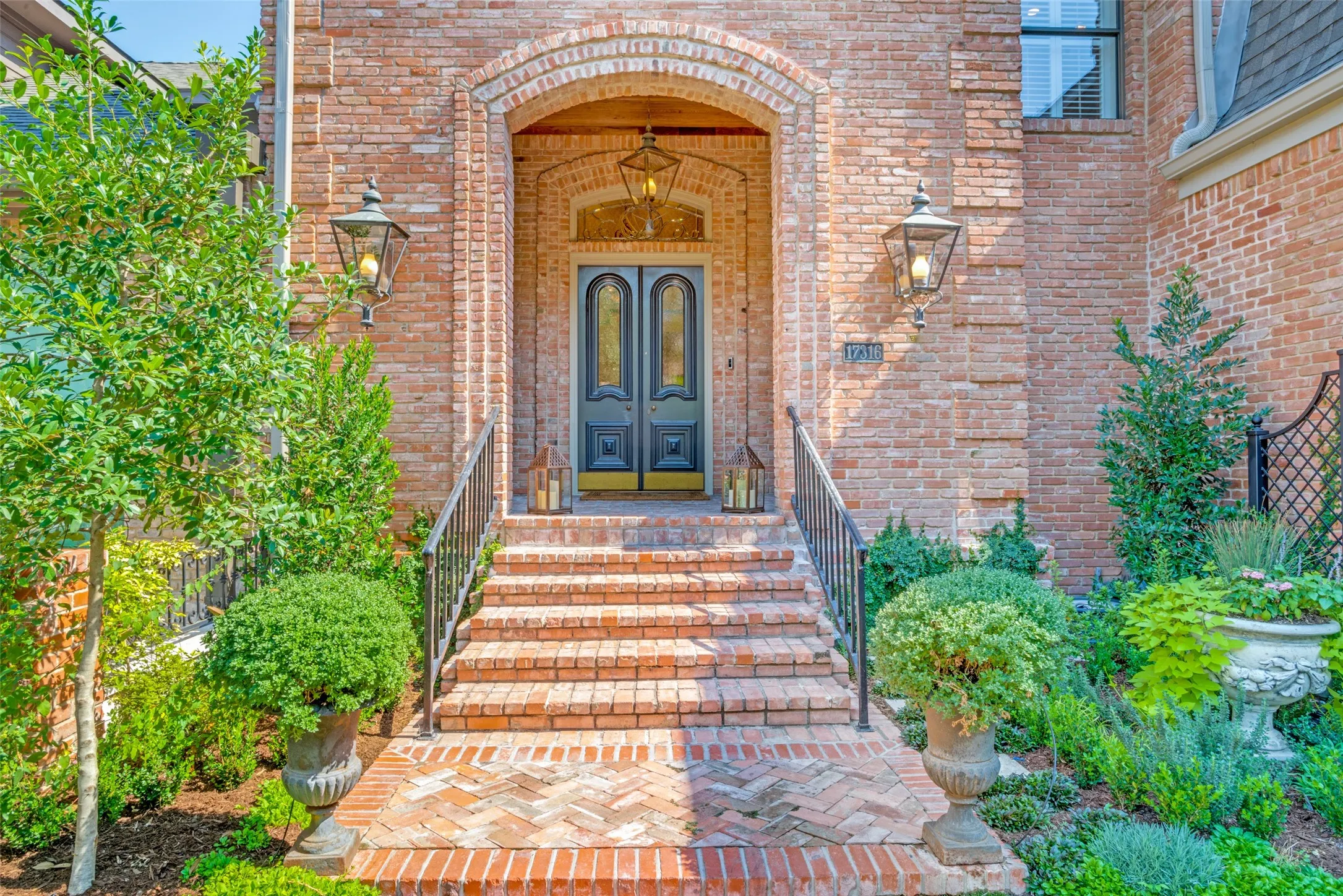 Architecturally significant design and character providing the perfect entrance appeal. Refurbished original doors with new antiqued glass.