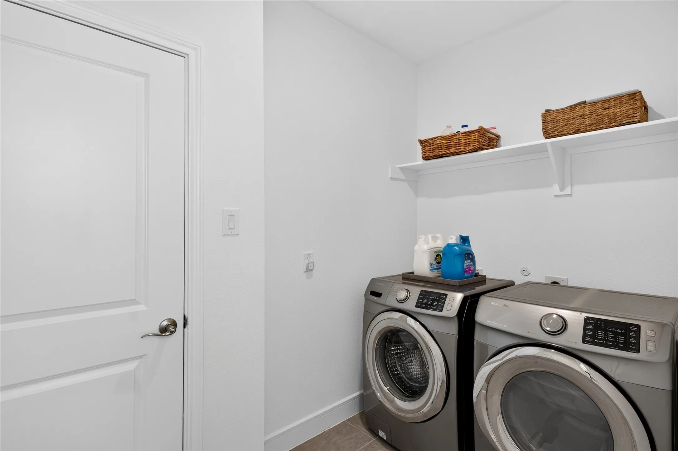 Laundry room leads into garage