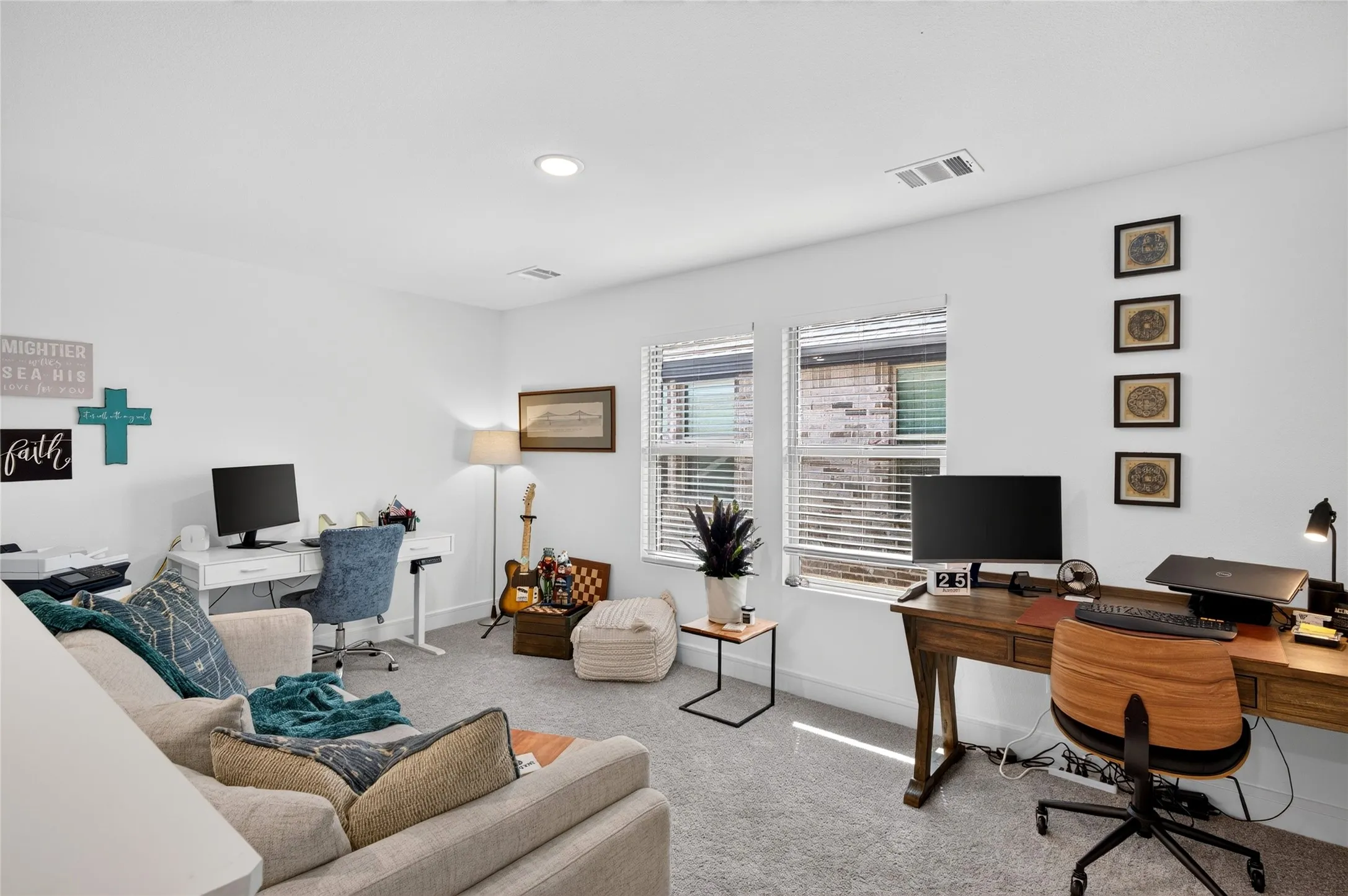 Second floor loft area currently serves as an office