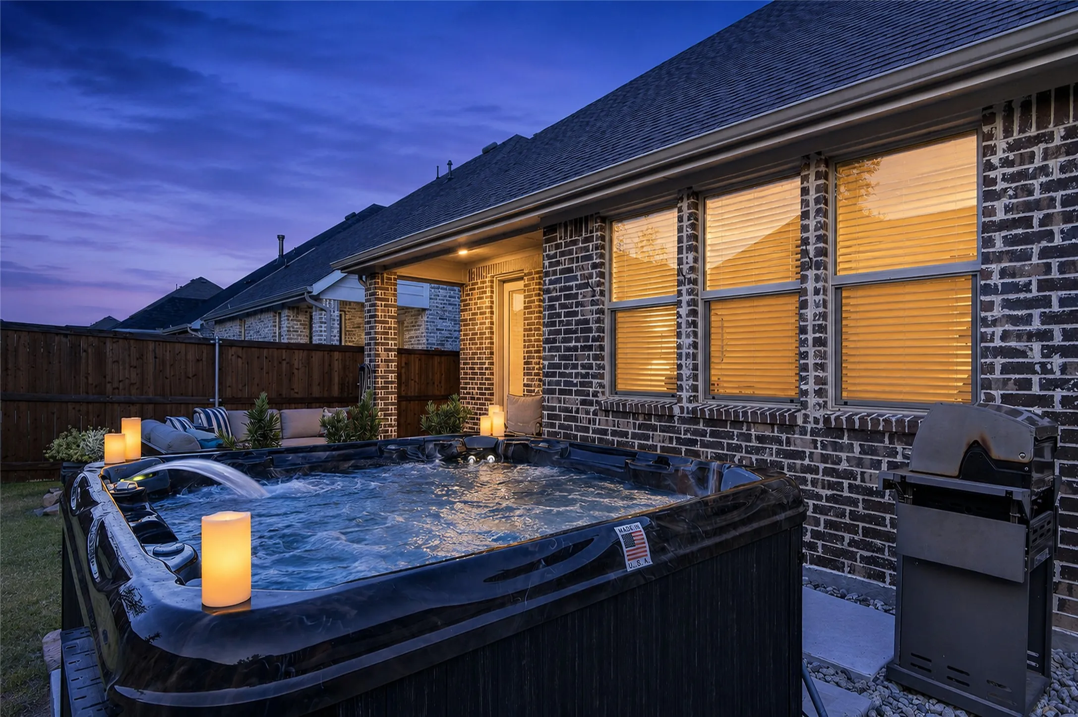 Imagine relaxing in this hot tub after a long day!