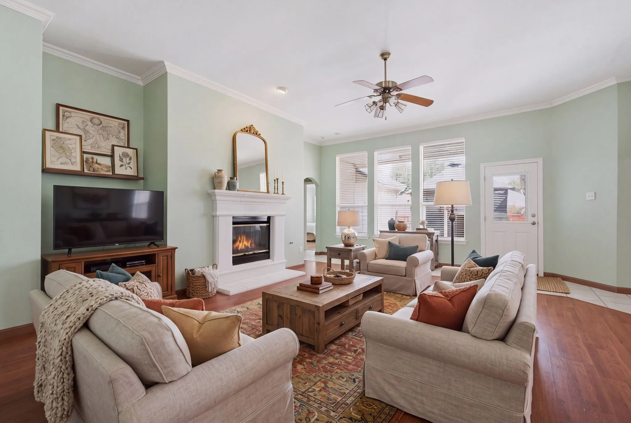 Virtual staged main living area