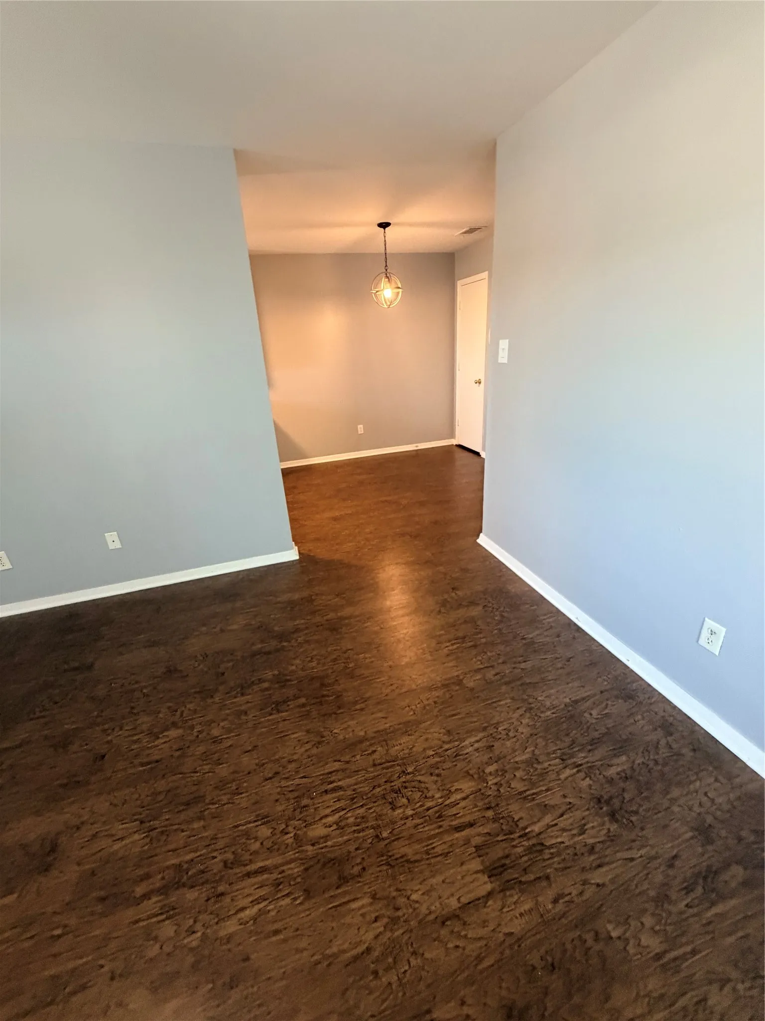 view from living room to dining room.