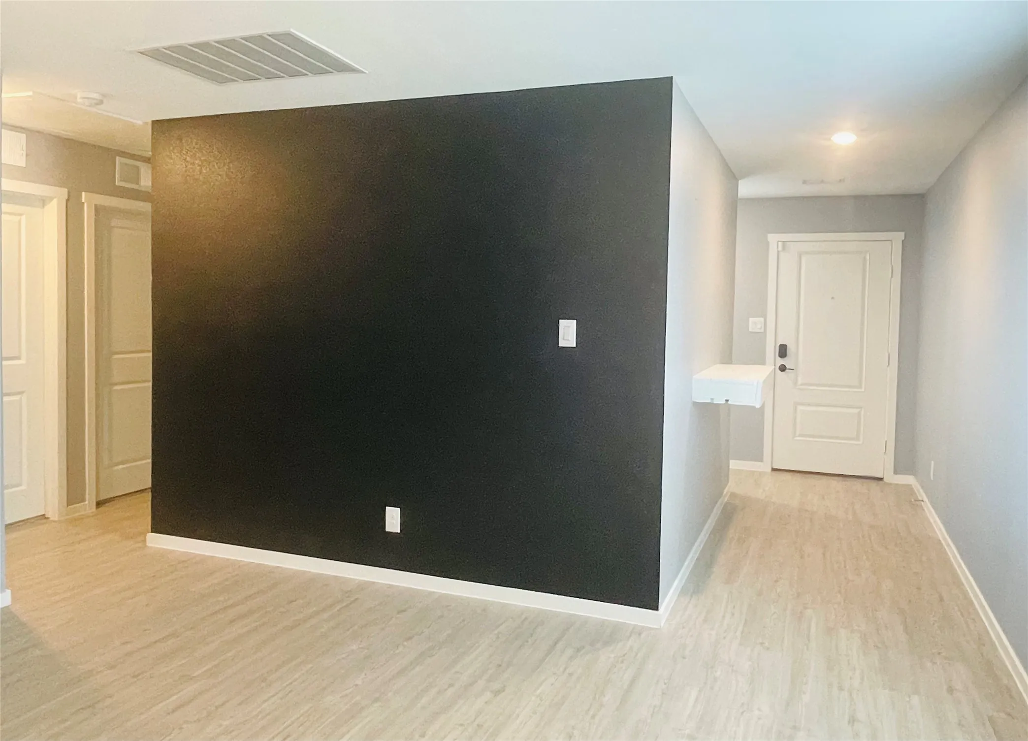 Accent wall to living room.