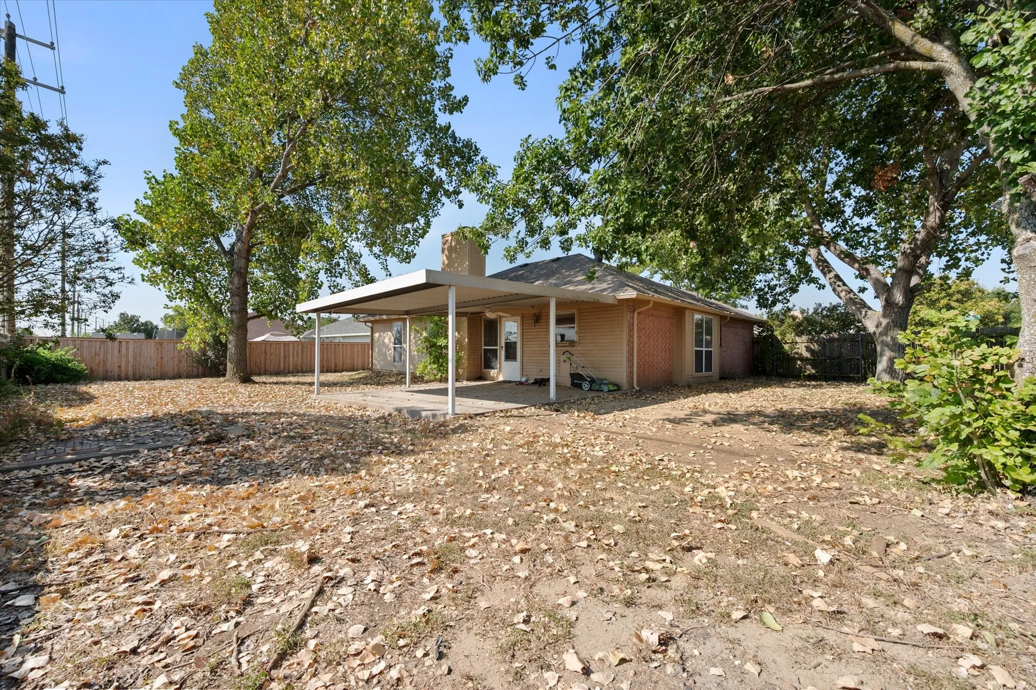 A backyard for you to enjoy and room for possiblitlites