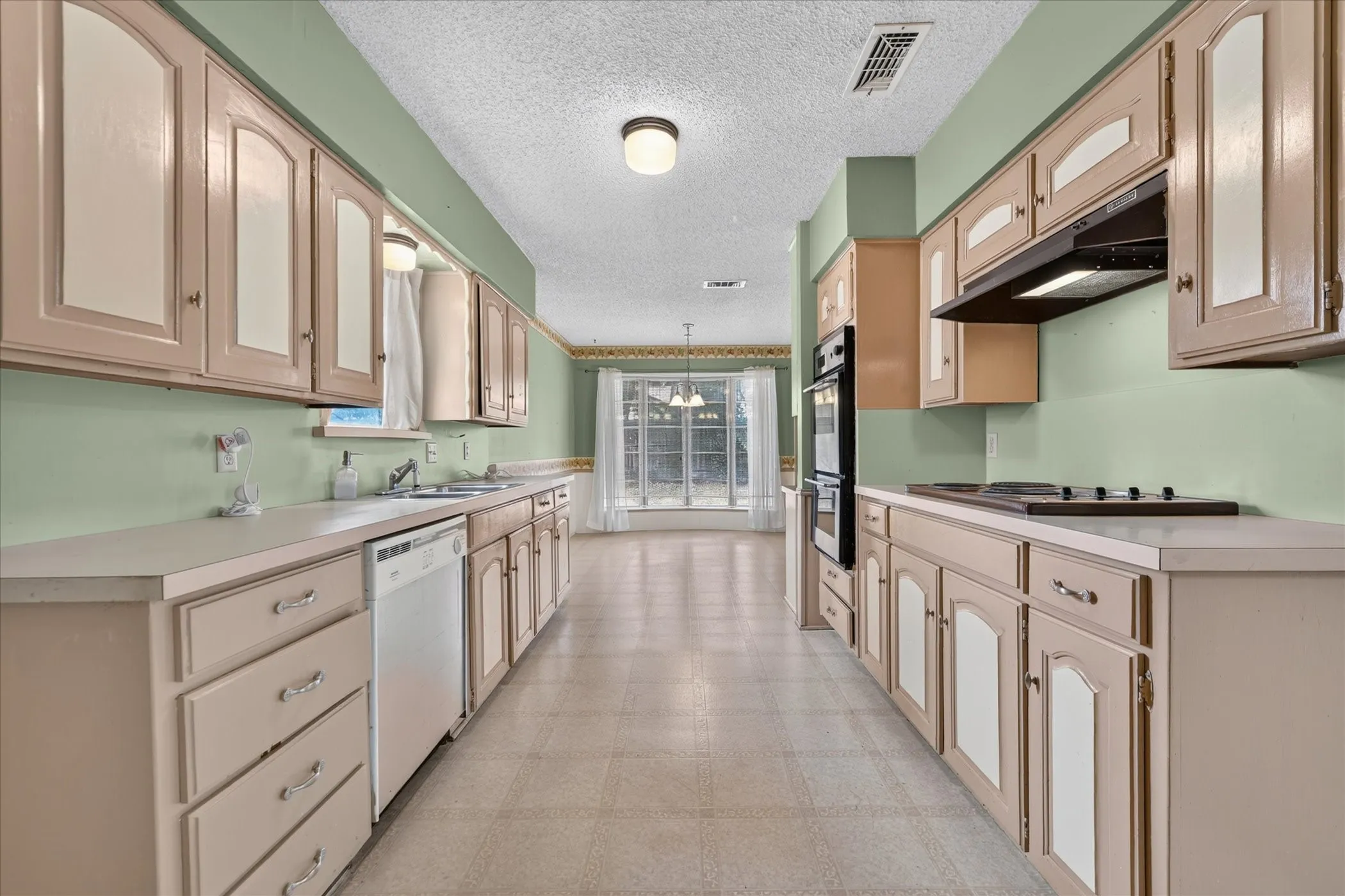 Kitchen with Original Wood Cabinets