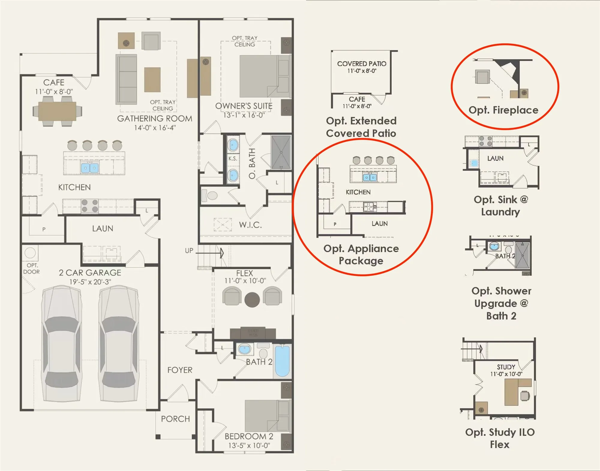 First Floor with Options & Upgrades!