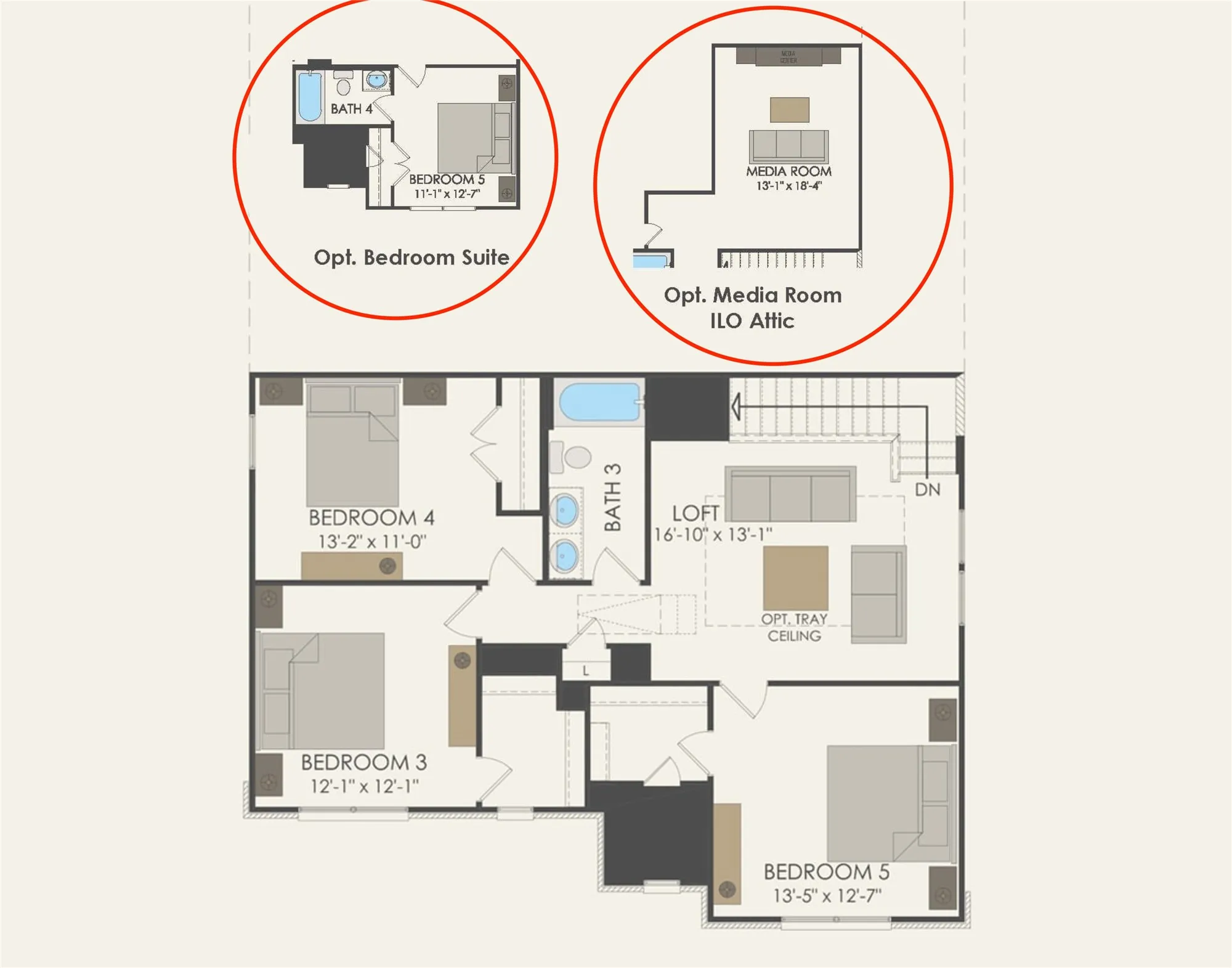 Second Floor with Options & Upgrades!