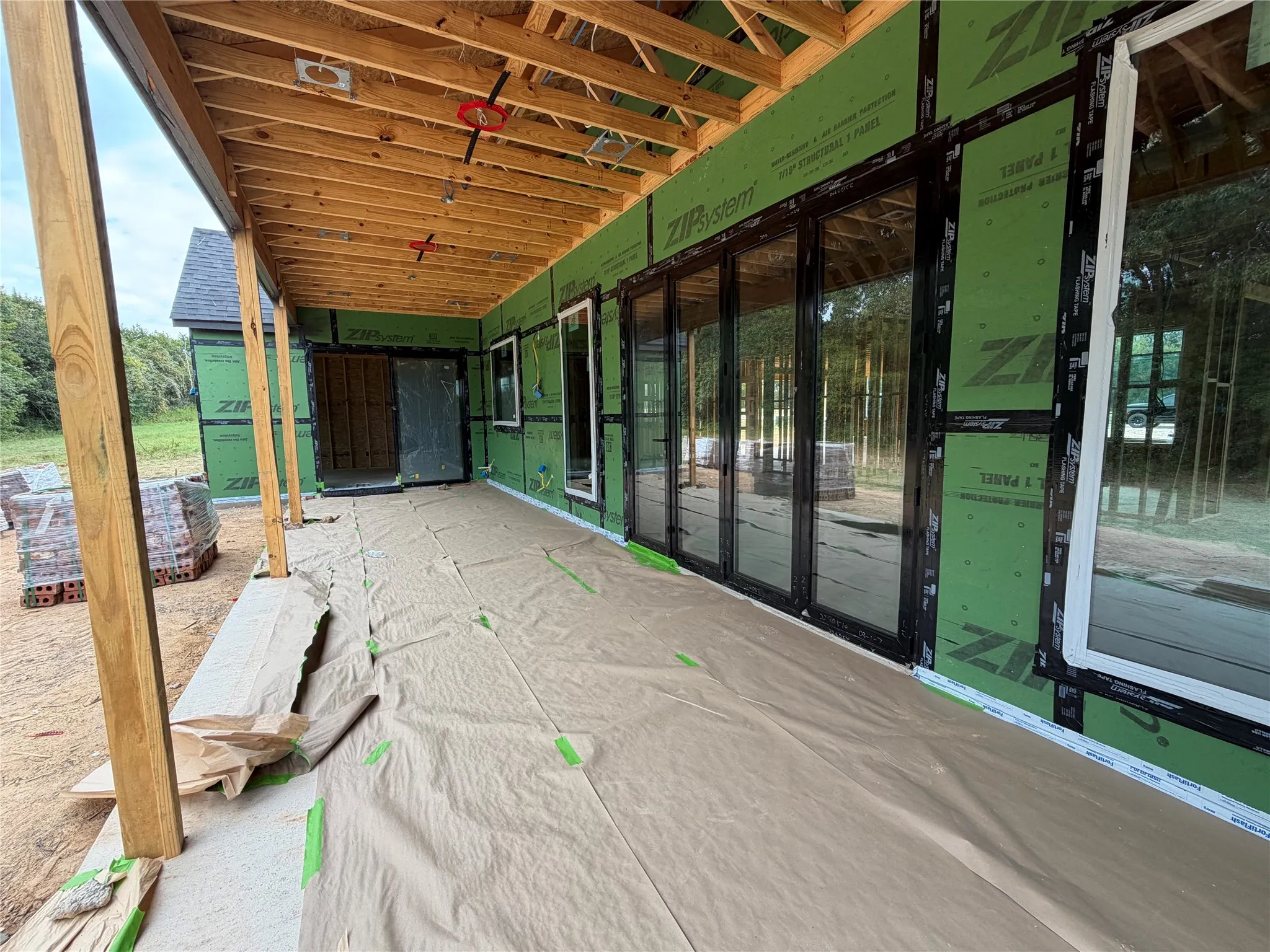 Folding doors to back patio.