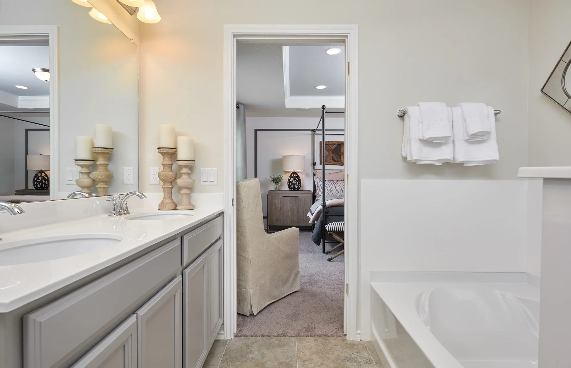 *Model Representation - Owner's private bath with double vanity