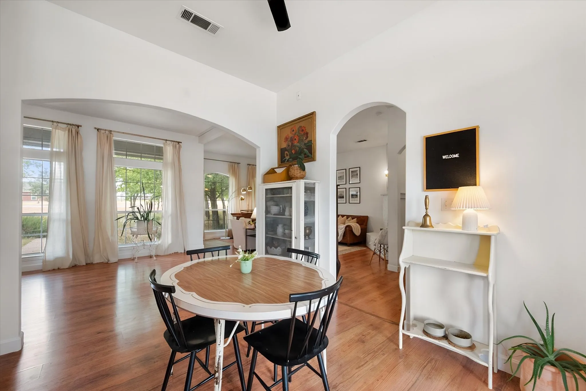 Kitchen features a convenient second dining area.