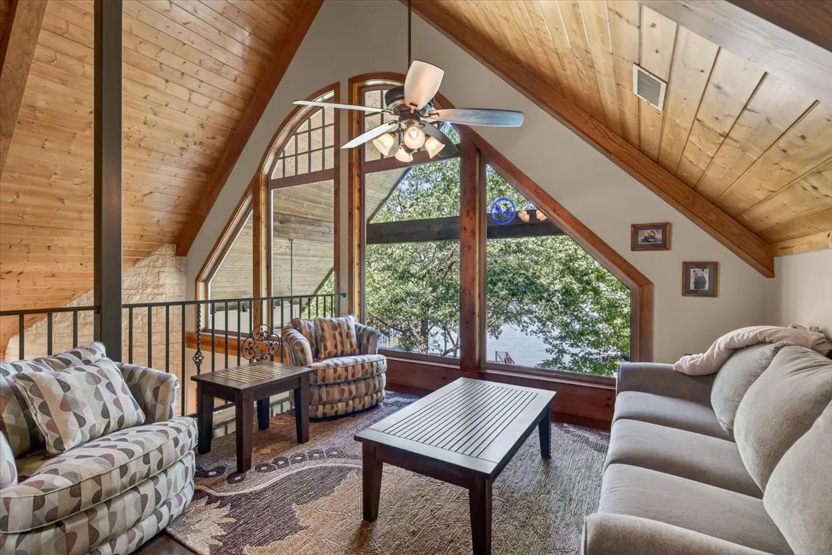 Second living area has such dramatic architecture!