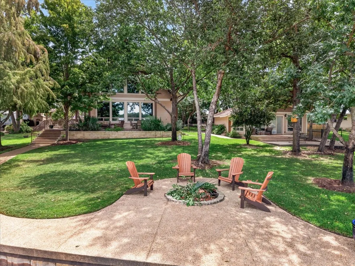 Firepit down by the water's edge.