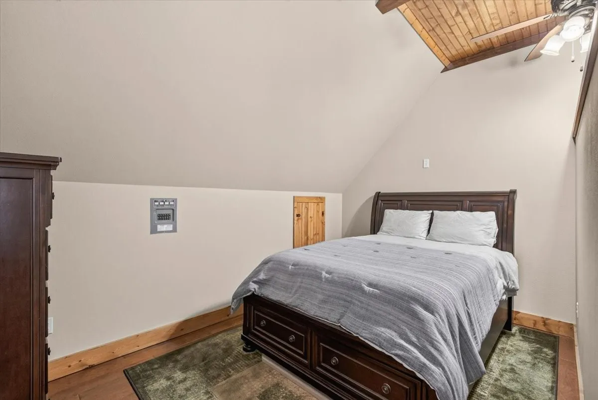 Garage apartment sleep space.