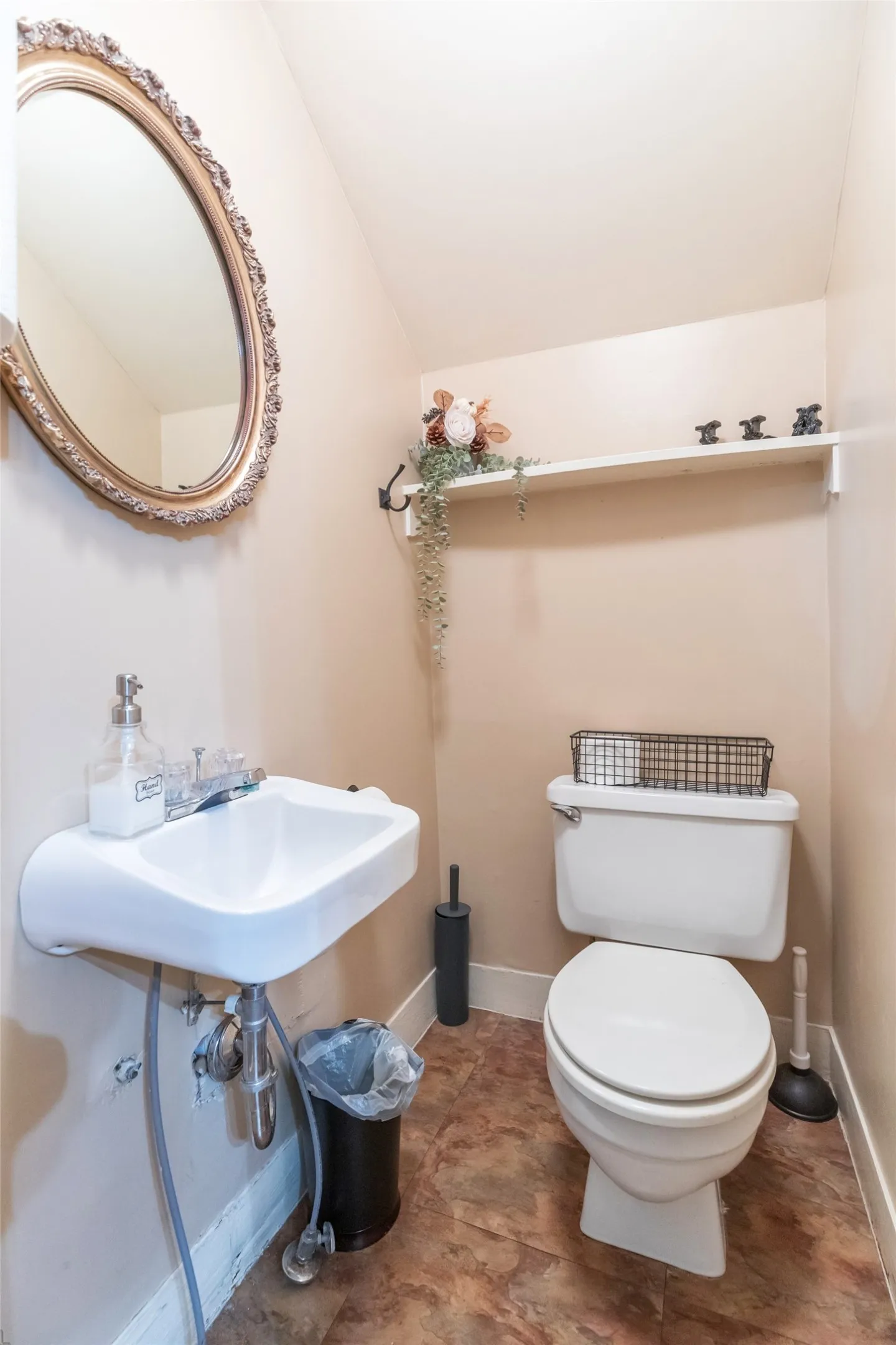 1/2 bathroom on the first floor