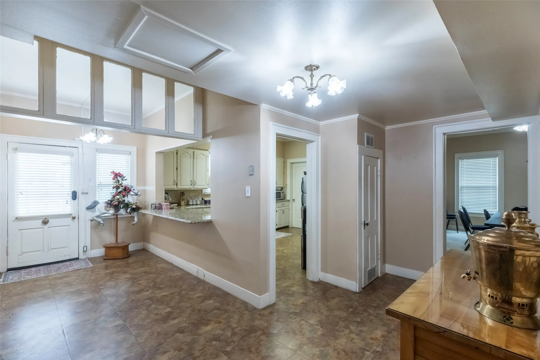 Entrance from the backyard into the kitchen/hallway. First floor.