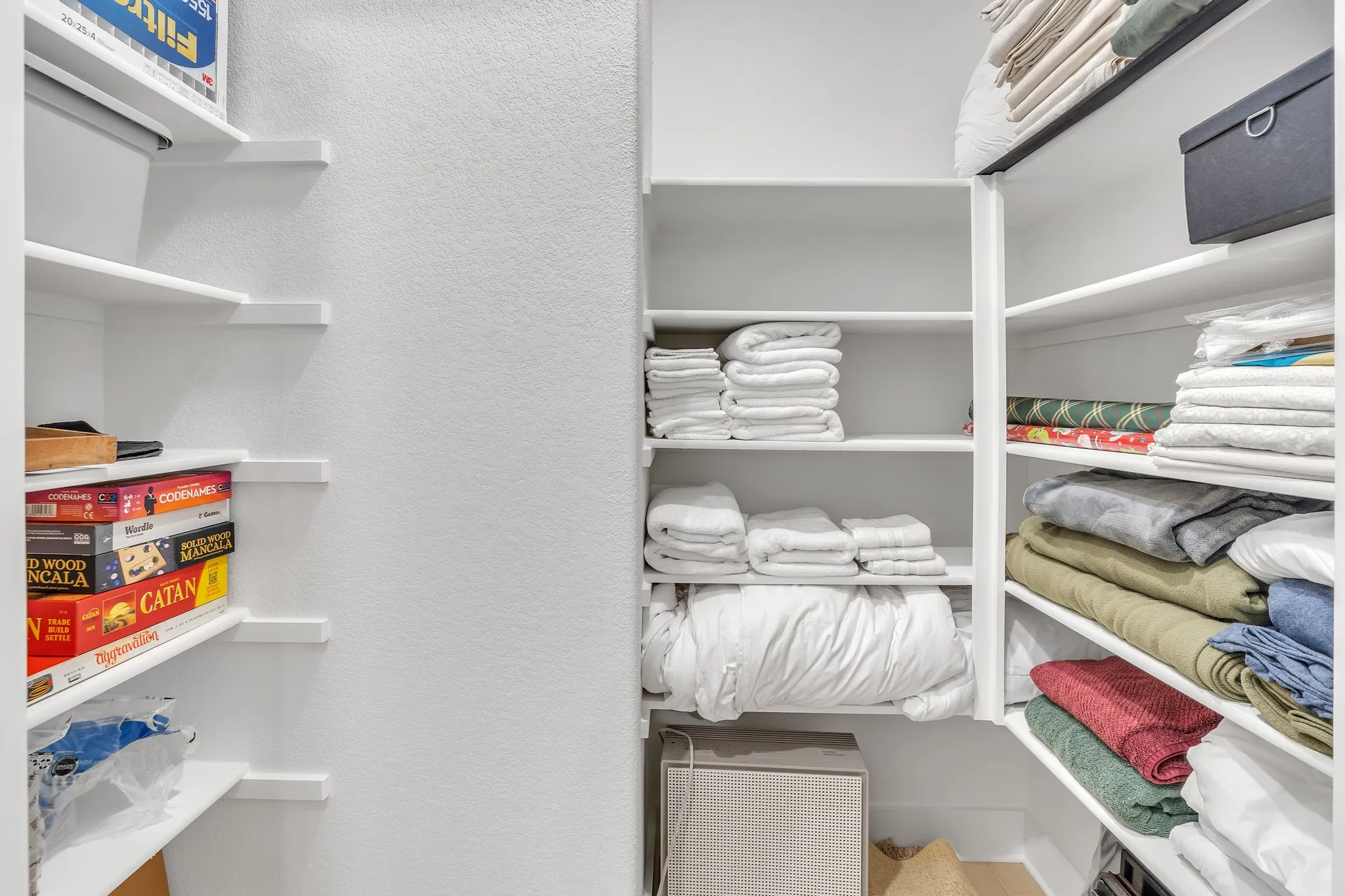 oversized storage and linen closet