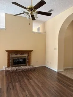 Living room #1 with wood look flooring