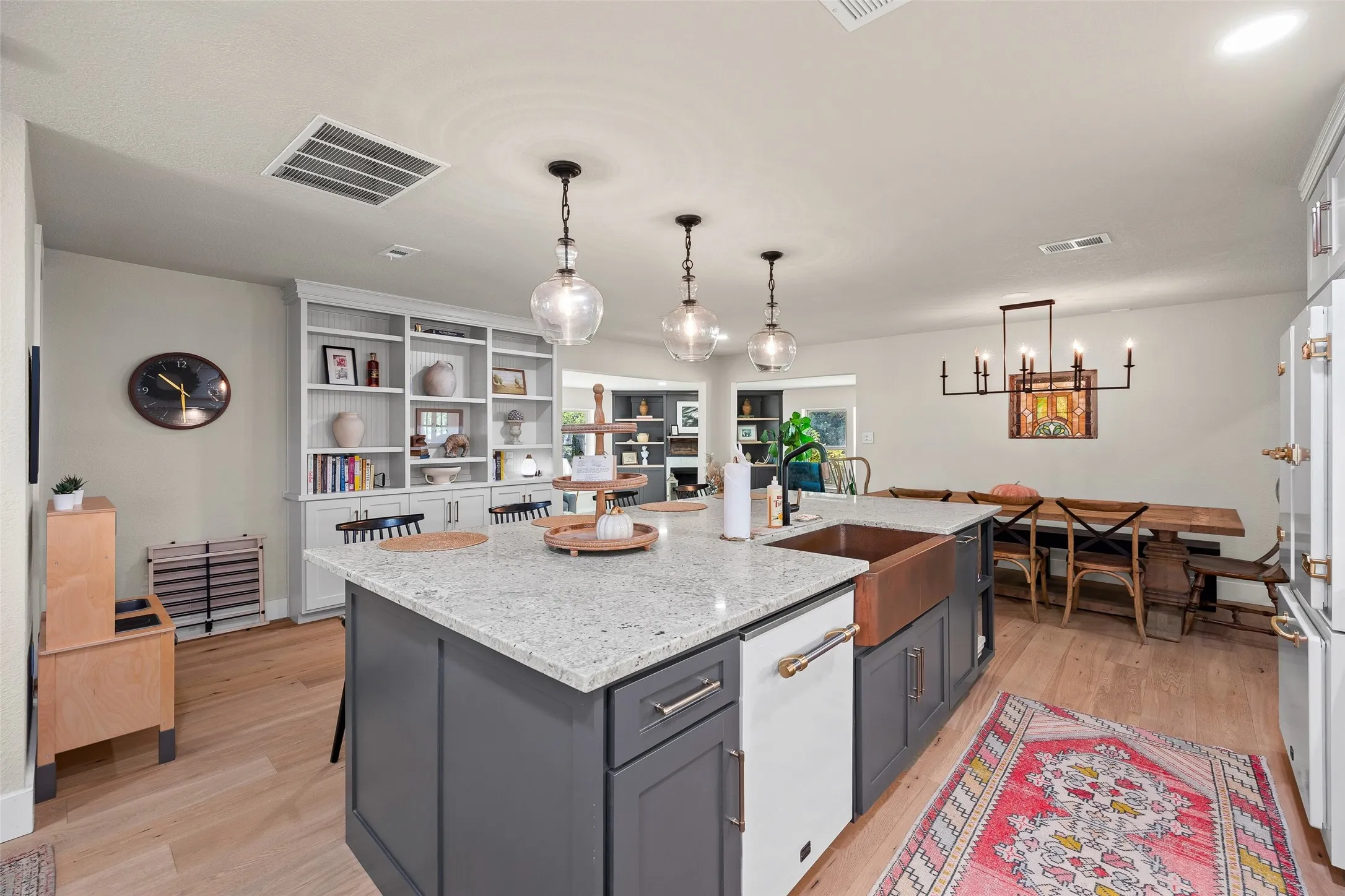 Just imagine your family gathering here for the holidays. Beautifully redone, yet still so cozy.