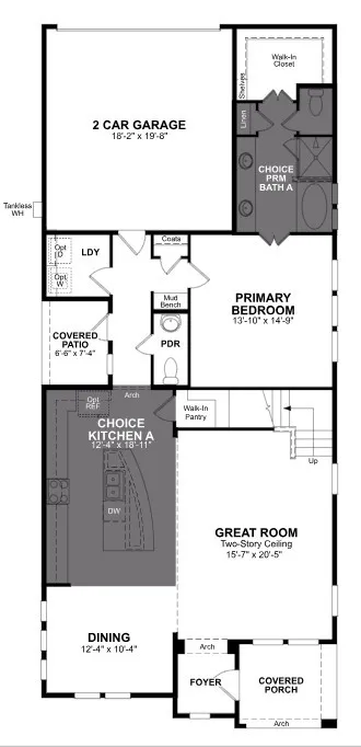 Beazer Homes Waterbend Brazos Floorplan.