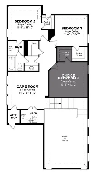 Beazer Homes Waterbend Brazos Floorplan.