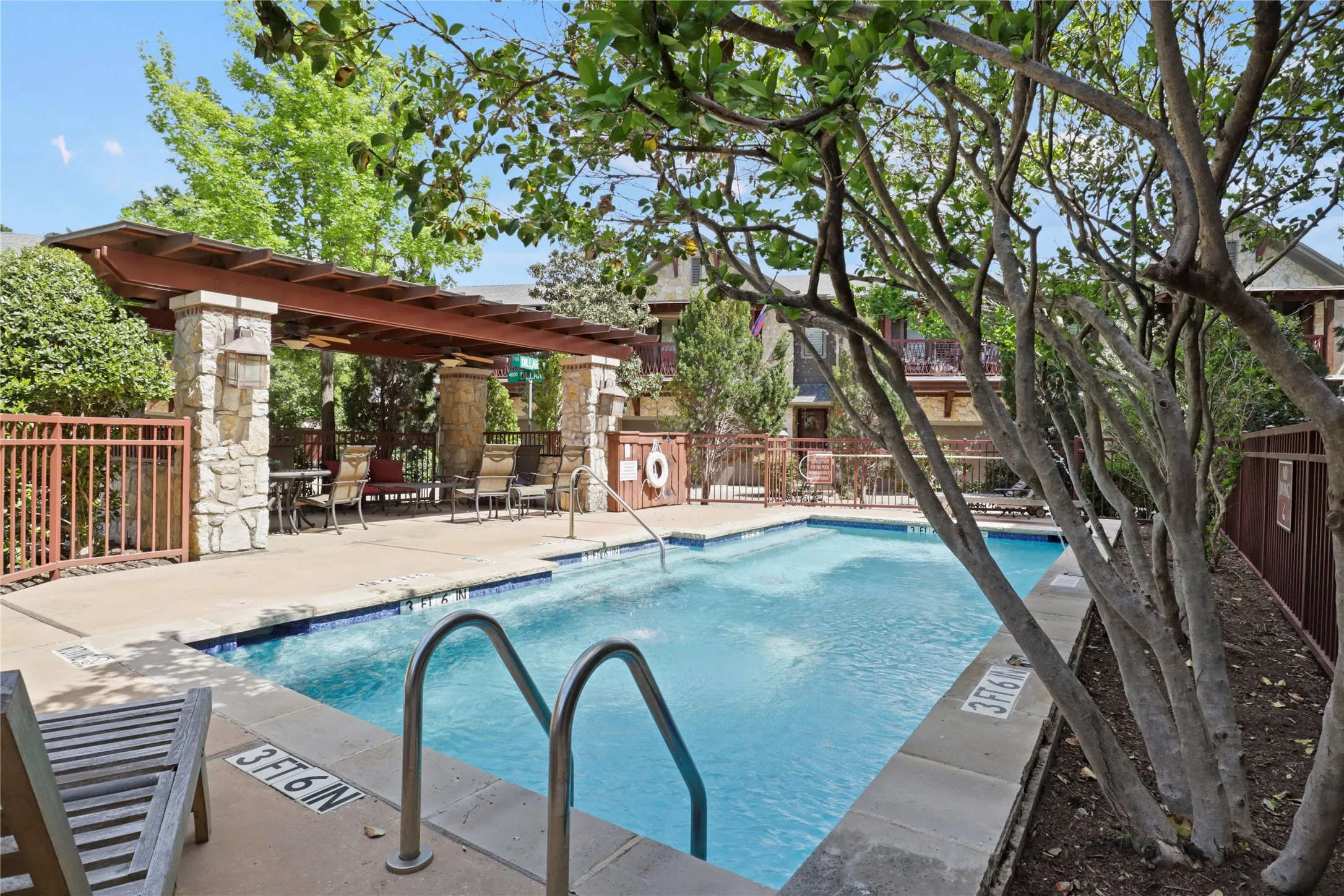 Community pool to cool off in
