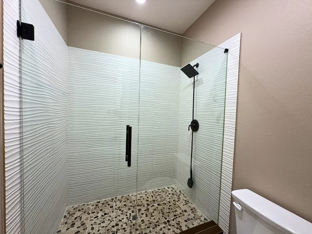 Oversized walk-in shower