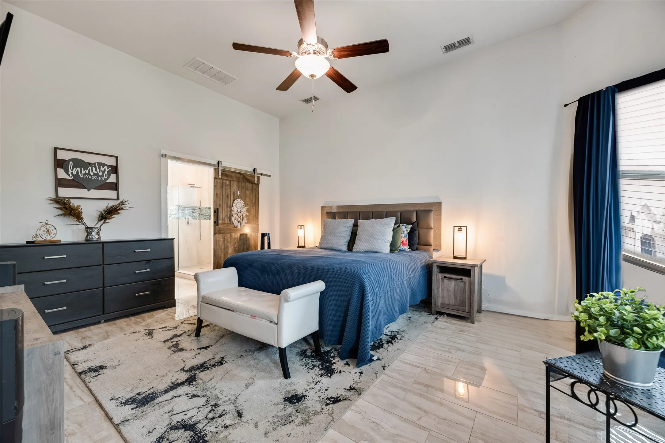 The master bedroom is a perfect oasis after a long day!