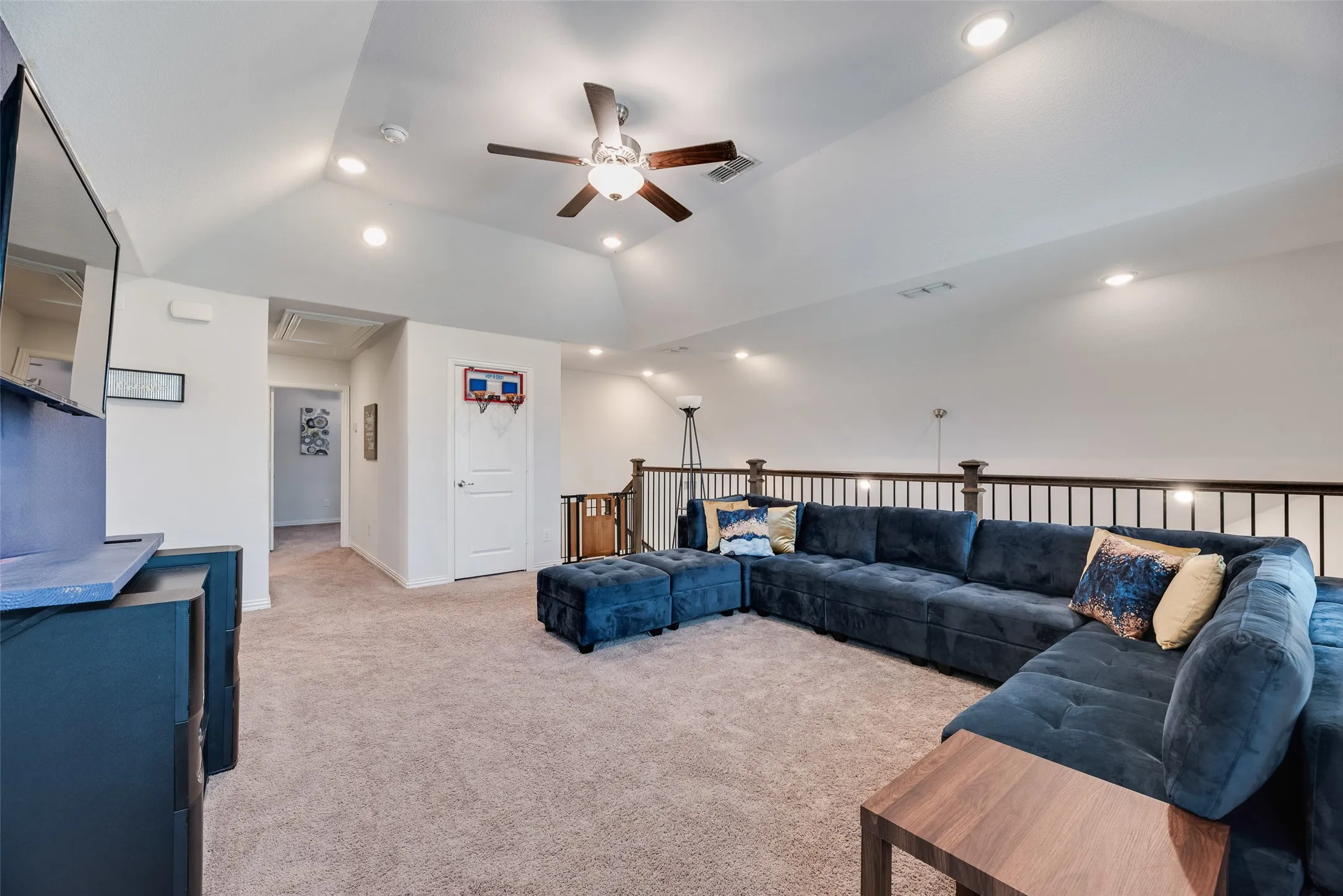 The upstairs living area can be used as a Gameroom!