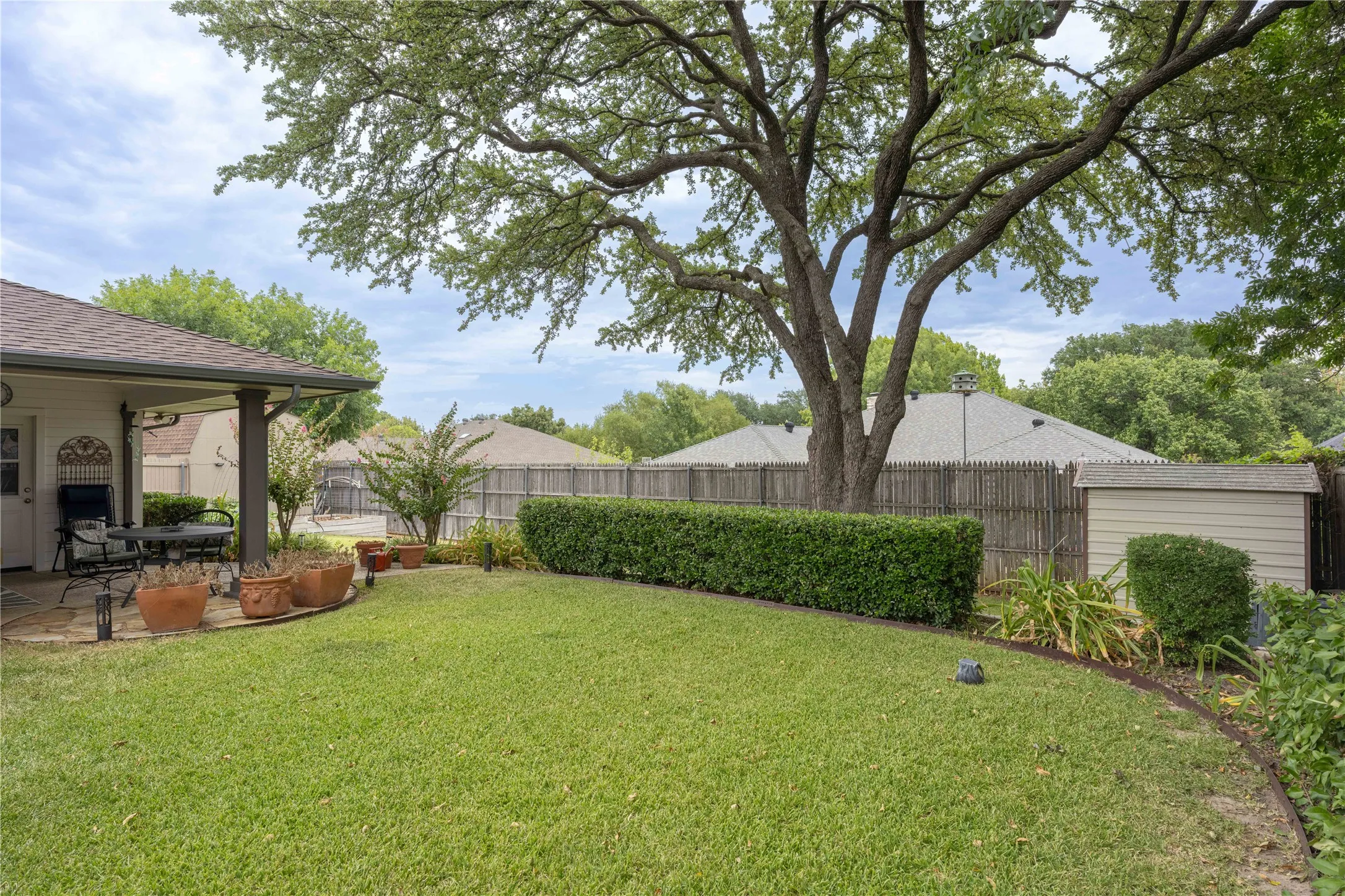 Beautifully landscaped yard