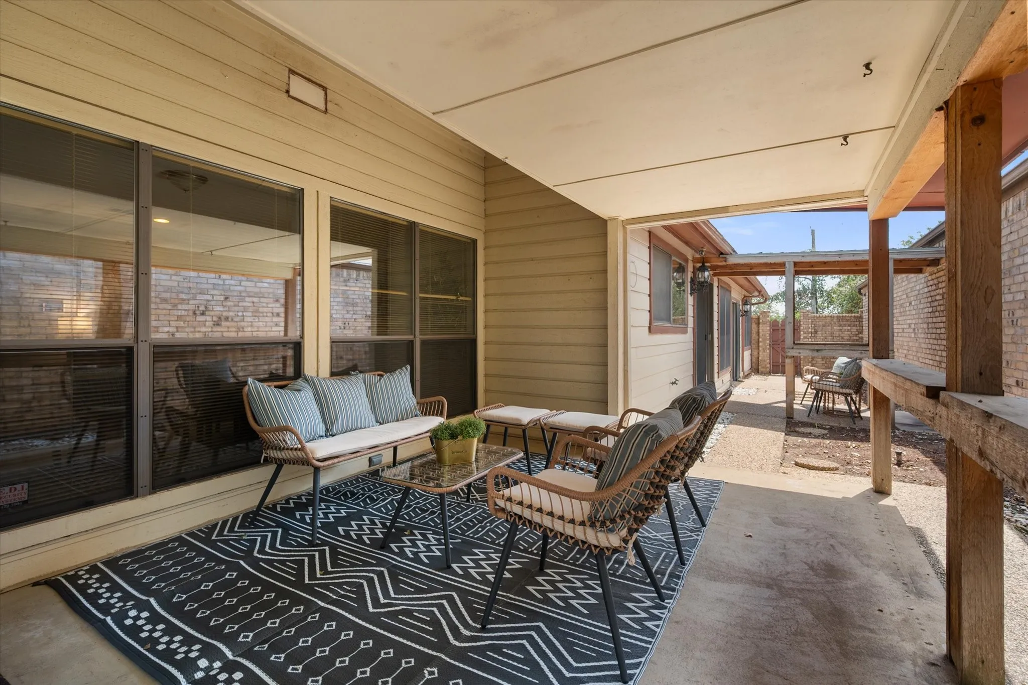 Patio in back courtyard