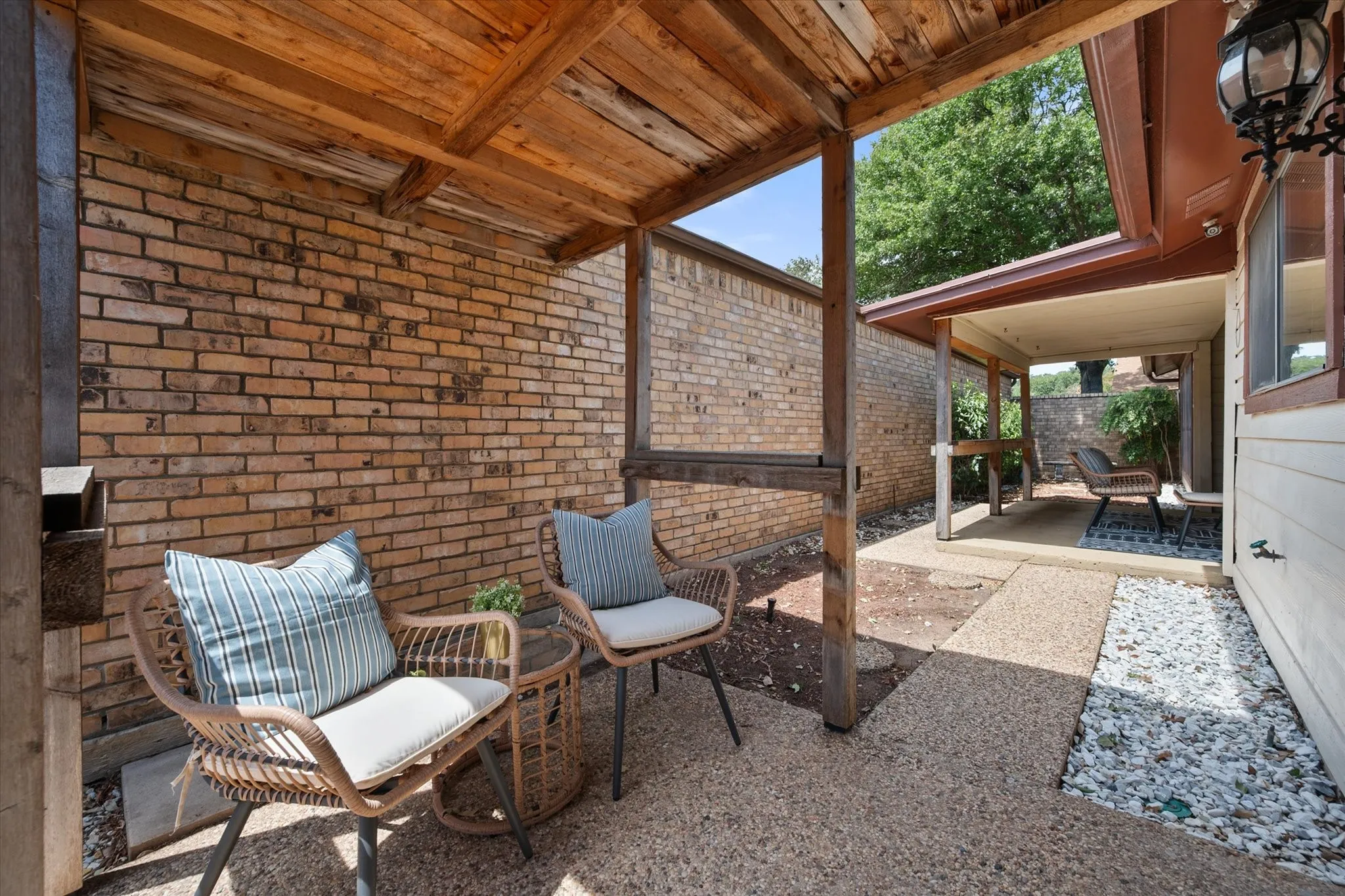 back courtyard area