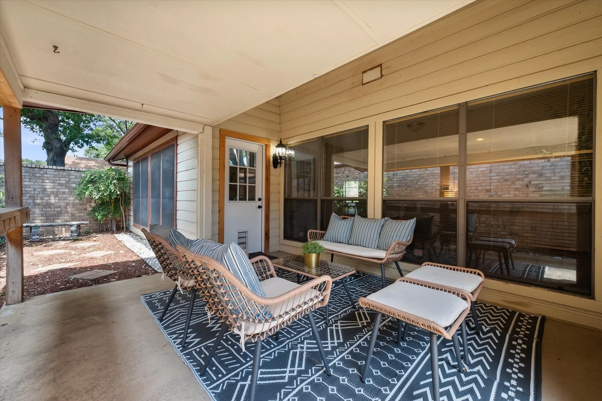 Patio in back courtyard