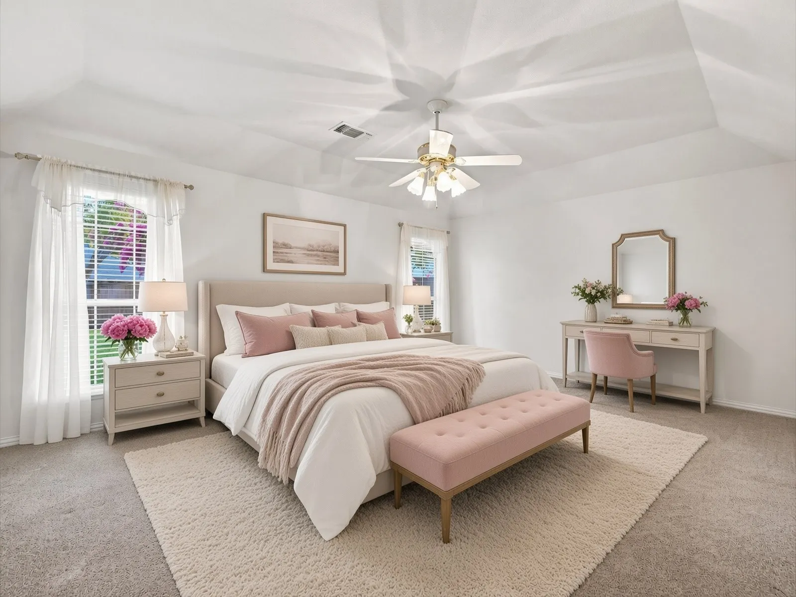 Virtual Rendering of spacious primary bedroom