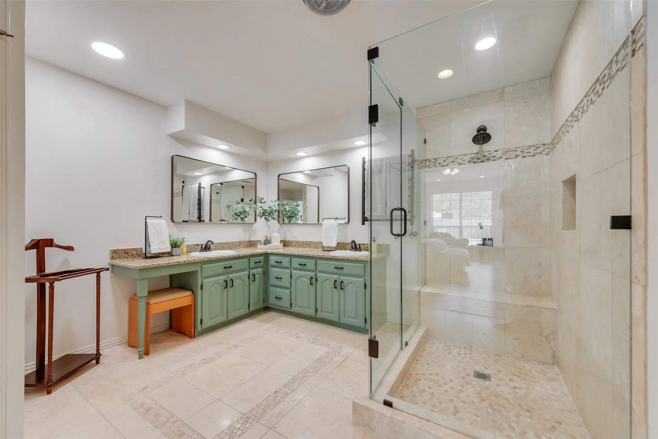 Notice the mosaic tile floor.