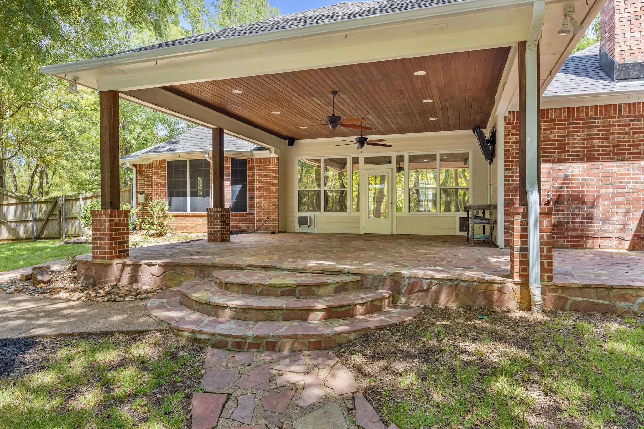 Covered patio from pool area