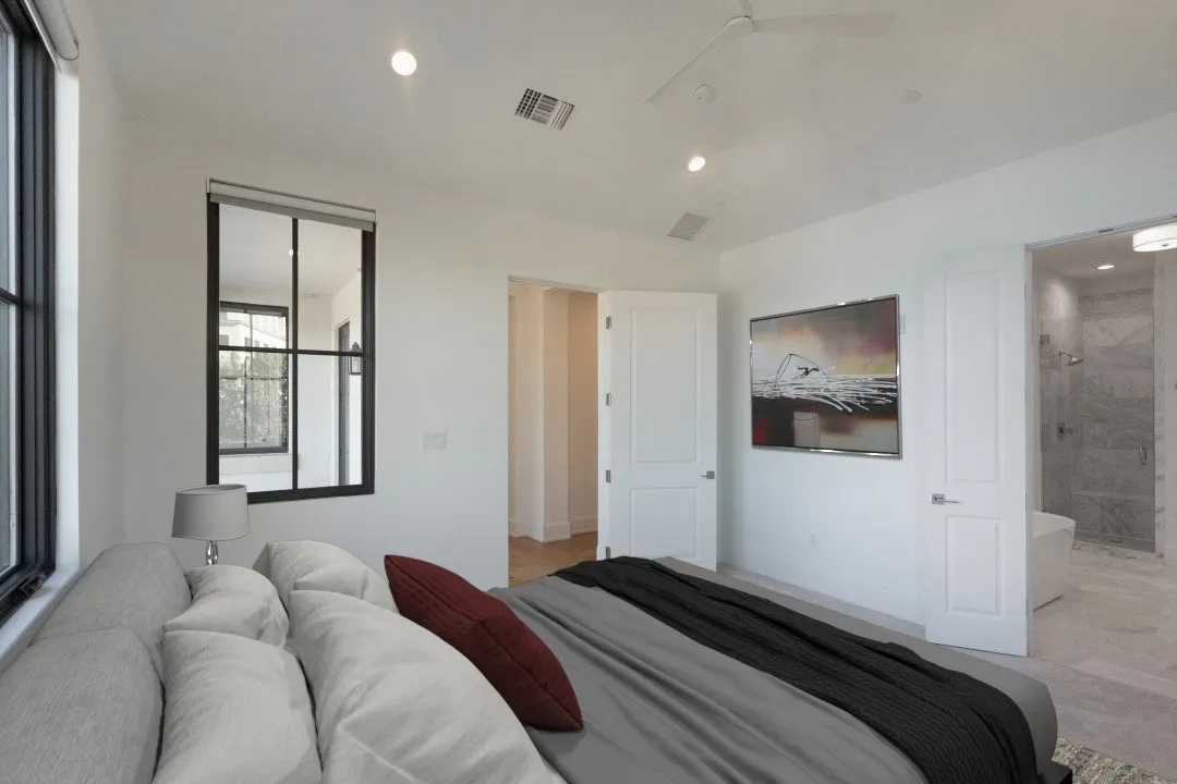 Bedroom virtually staged.