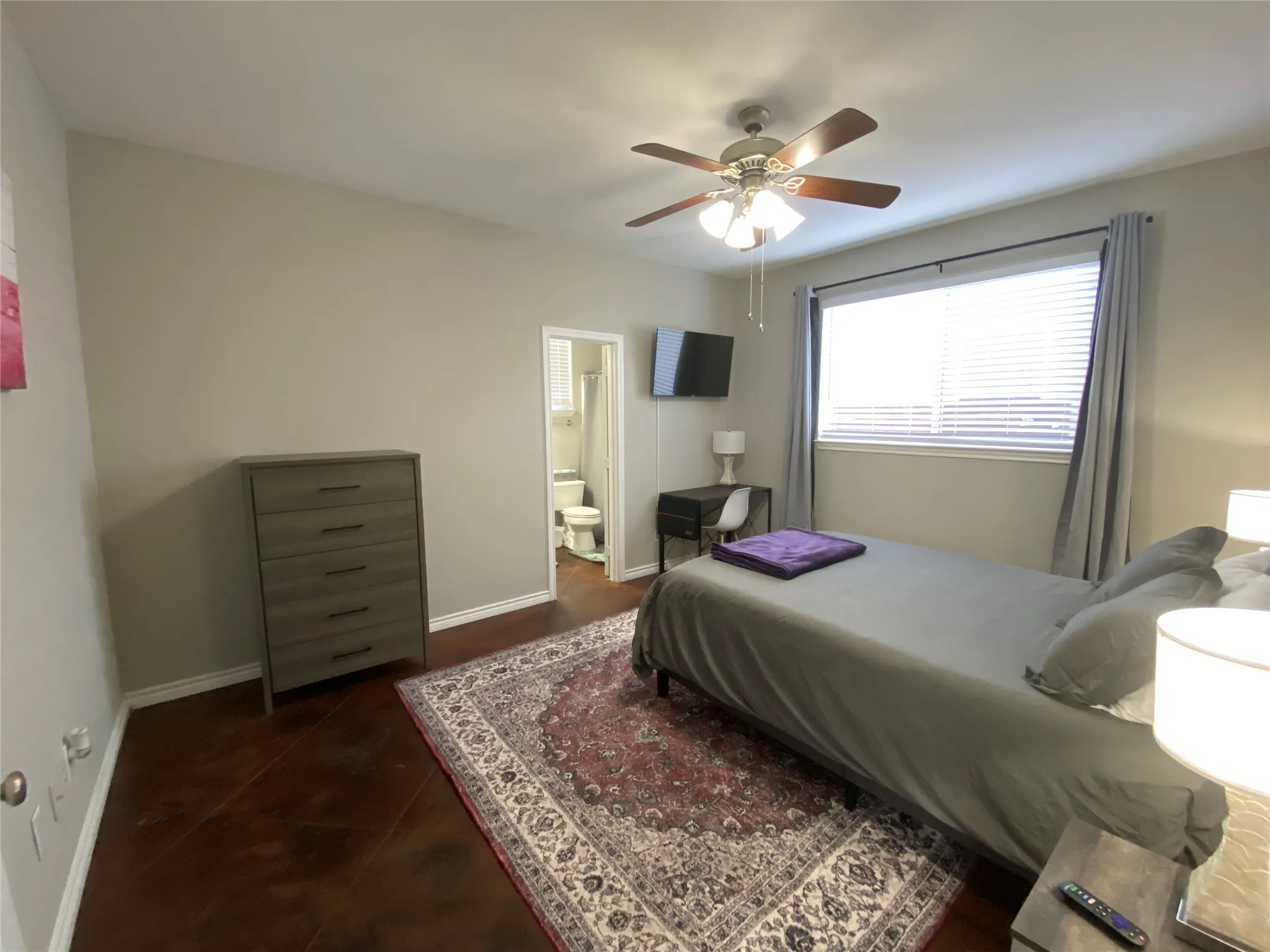 Wood-finish flooring throughout