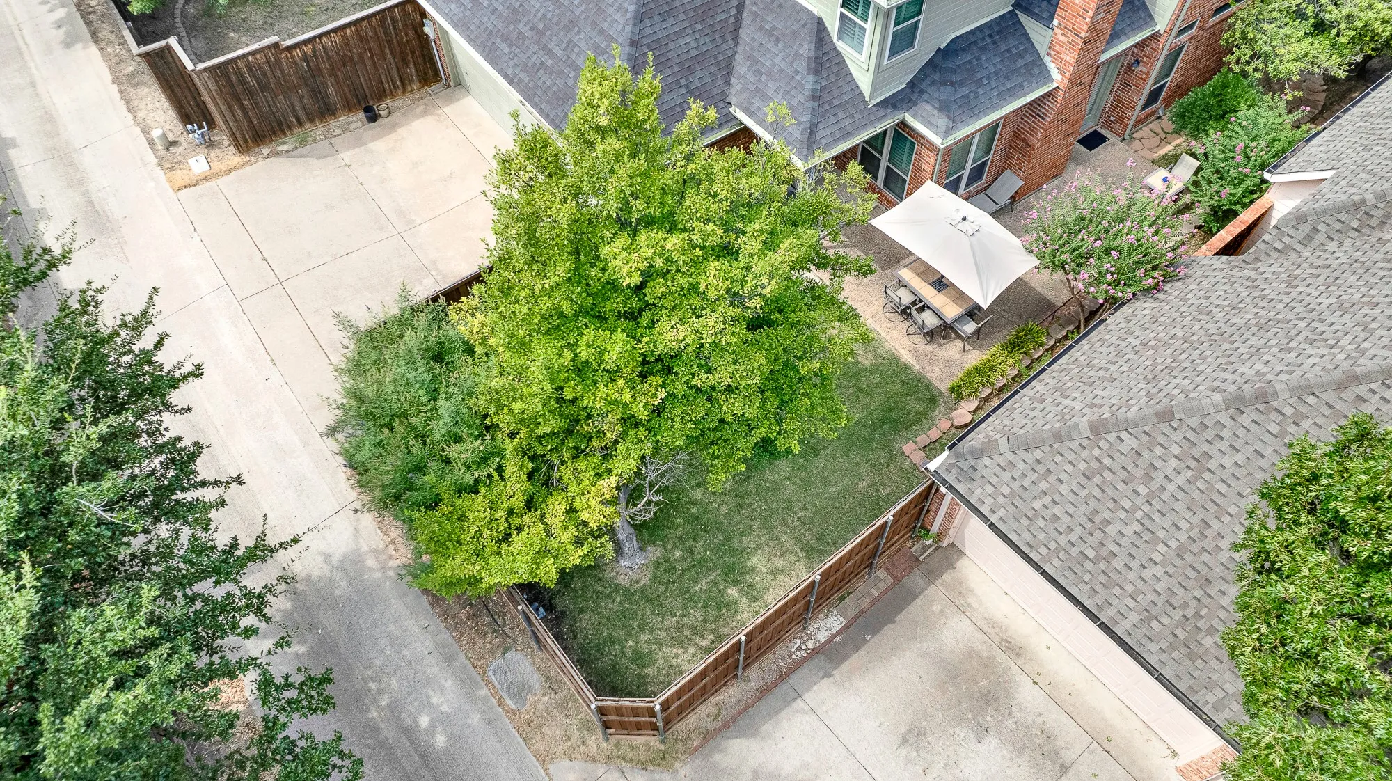 Drone Image of Back Yard