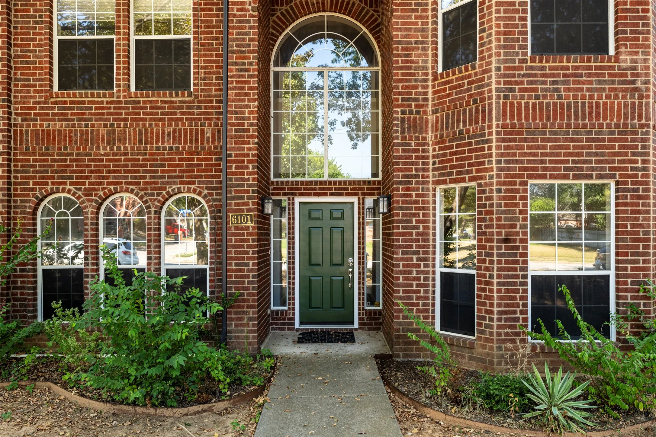 Brick exterior with decorative detailing