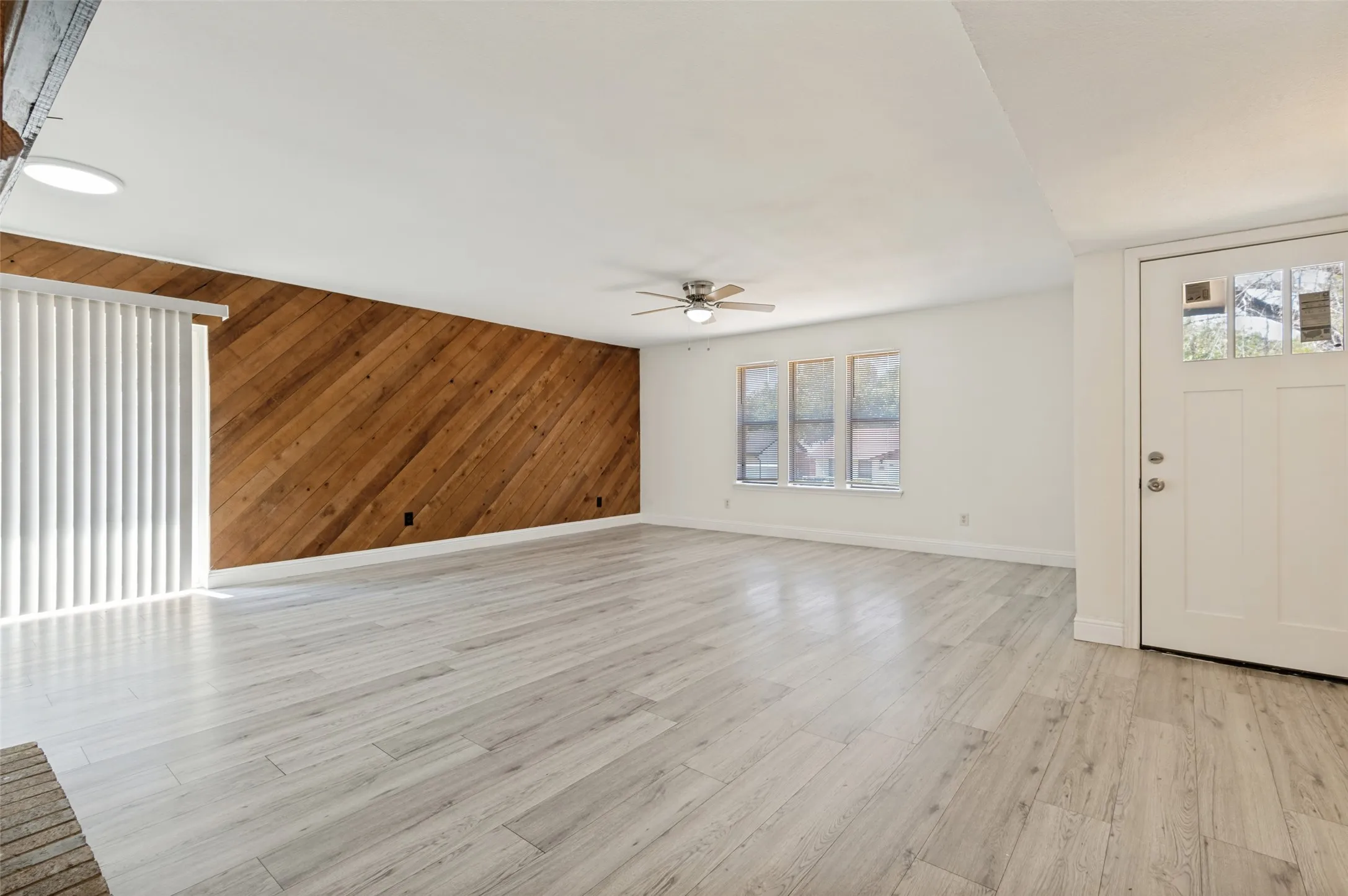 View of entry and large living room