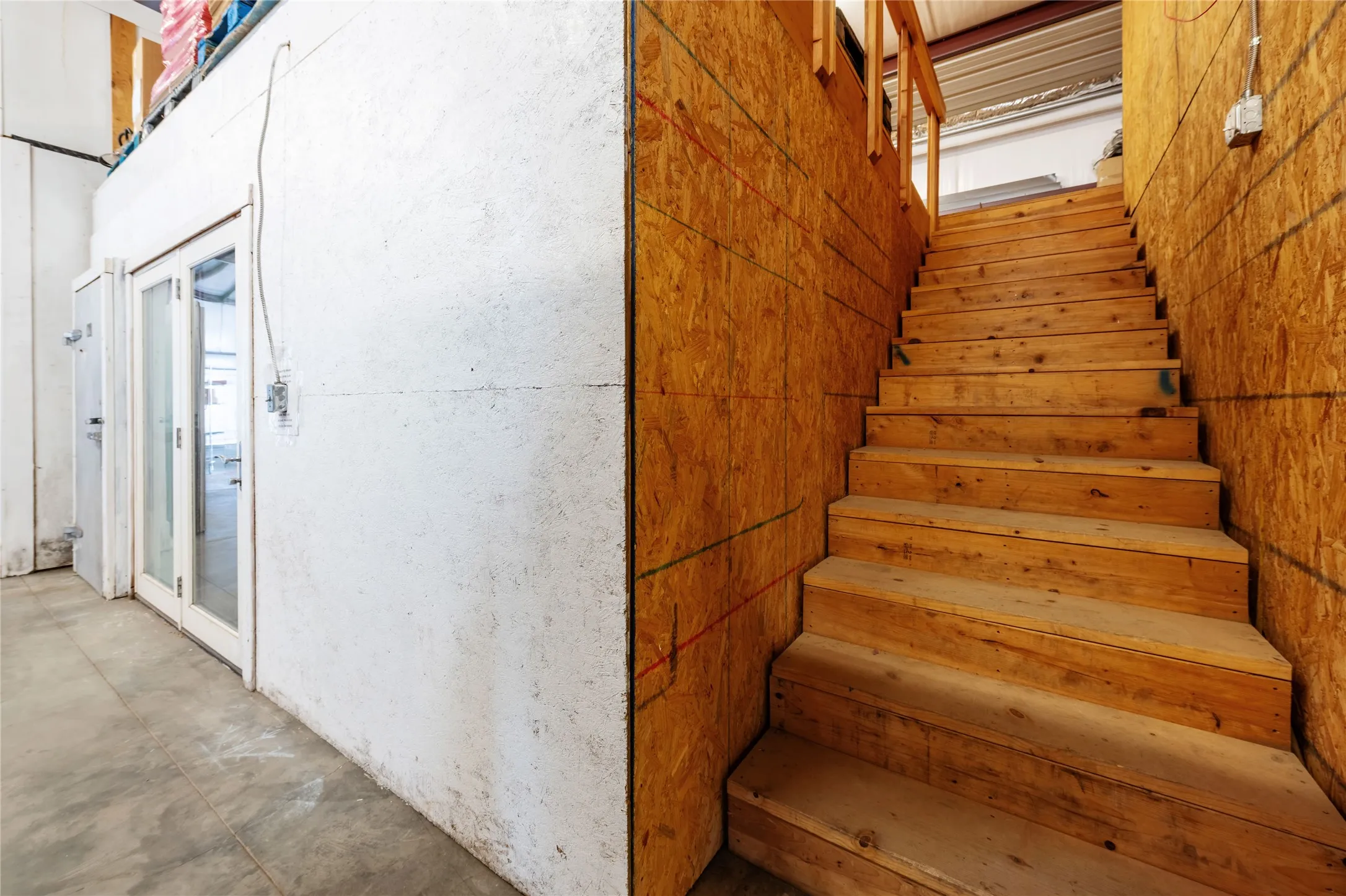 Stairs to mezzanine