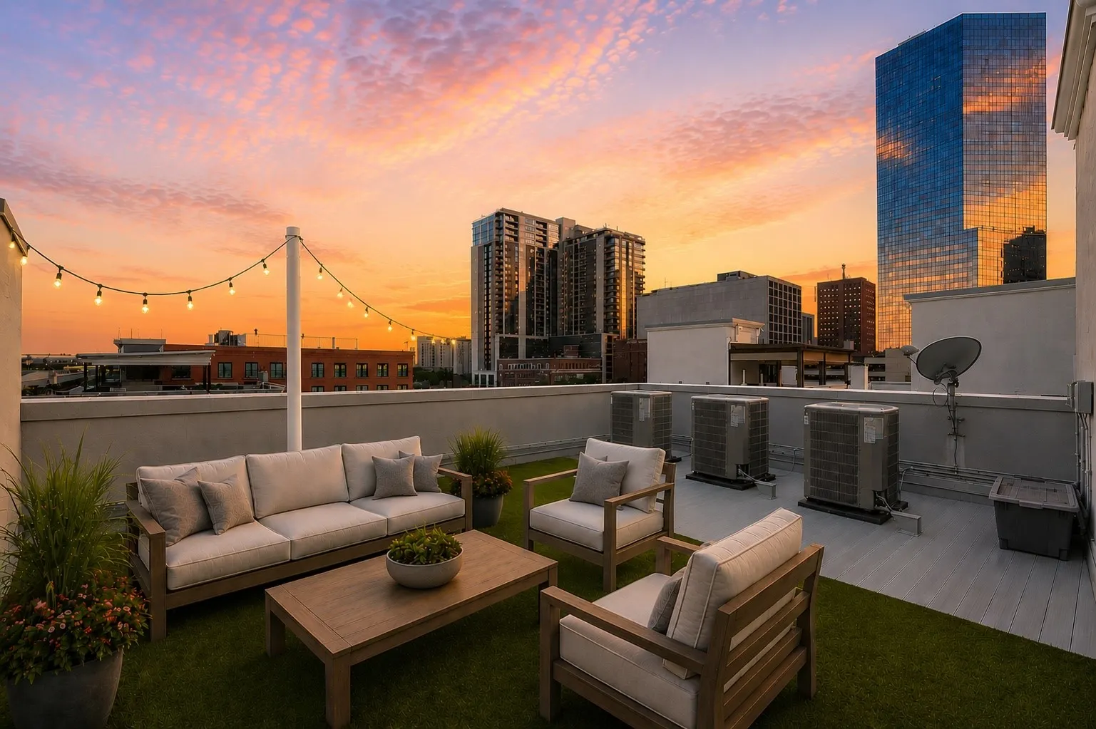 Private Rooftop Deck With Sweeping Views Of Downtown Fort Worth