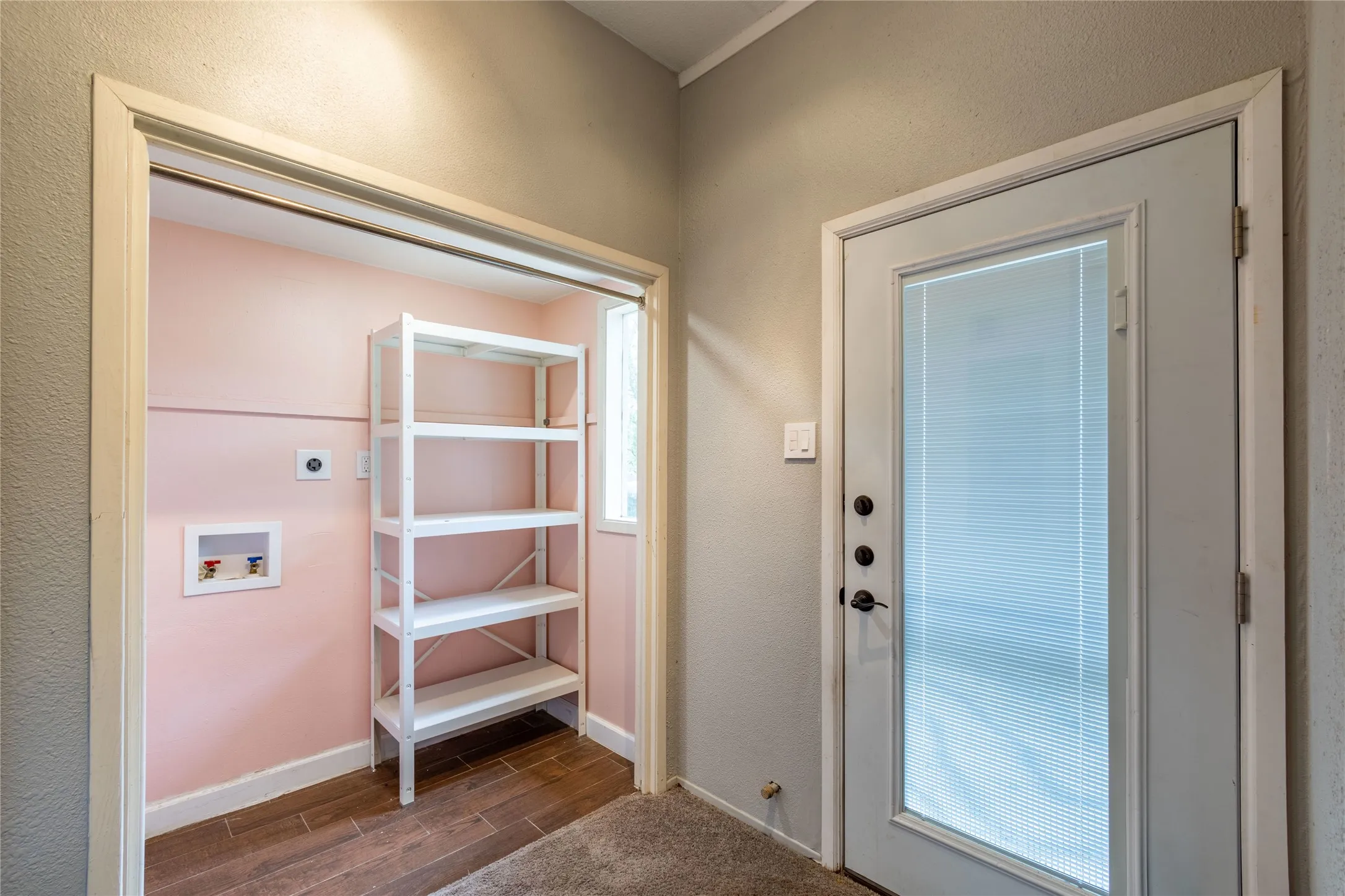 Utility and door to patio and back yard