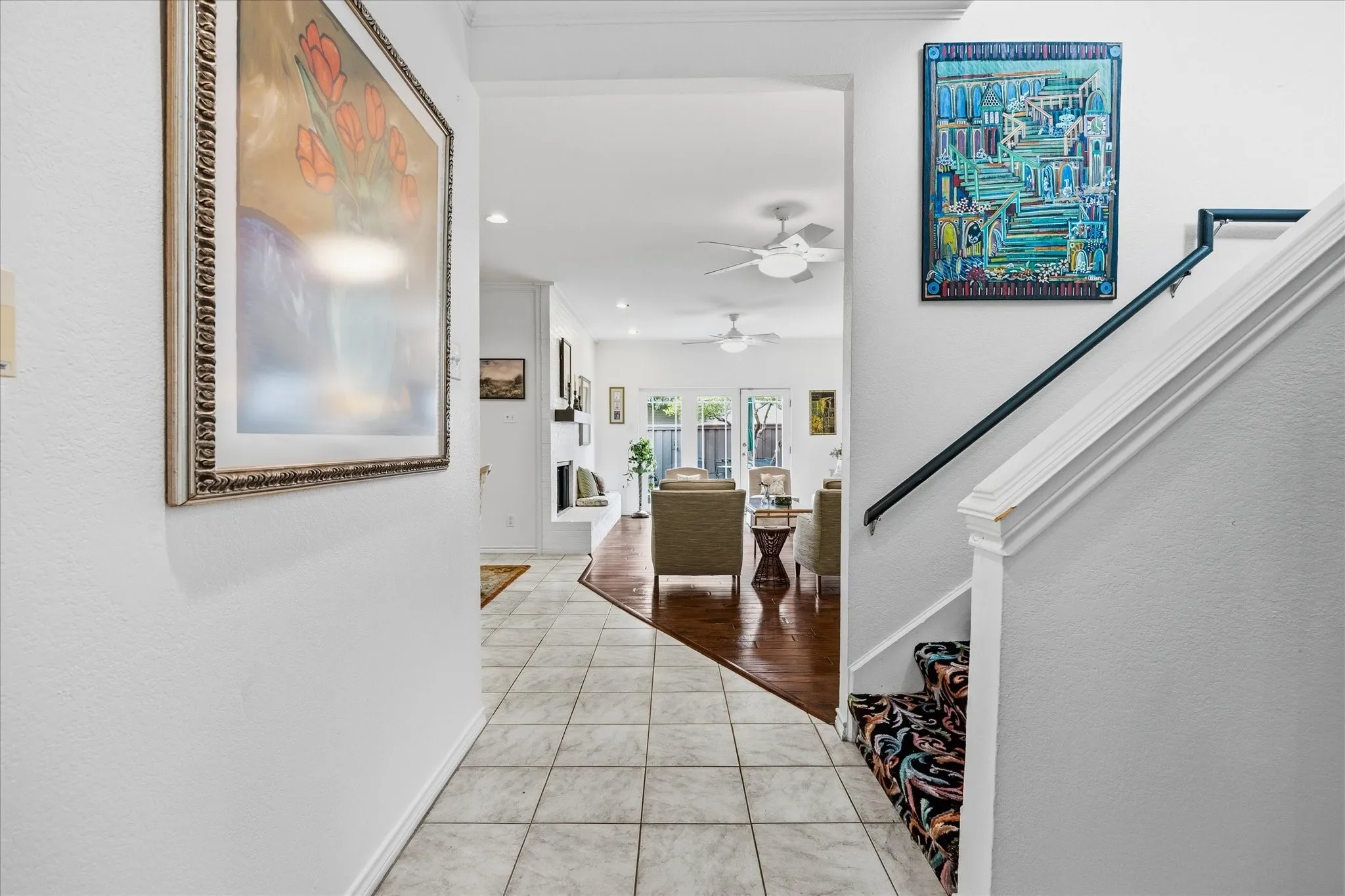 Staircase to upstairs