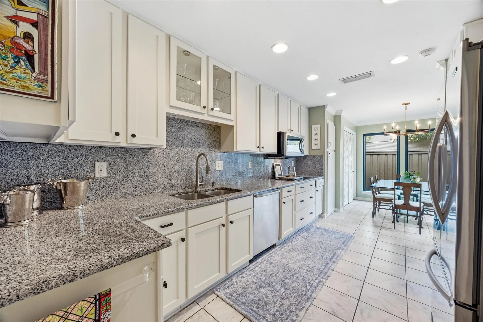 Lovely Granite and tons of cabinets and counter space