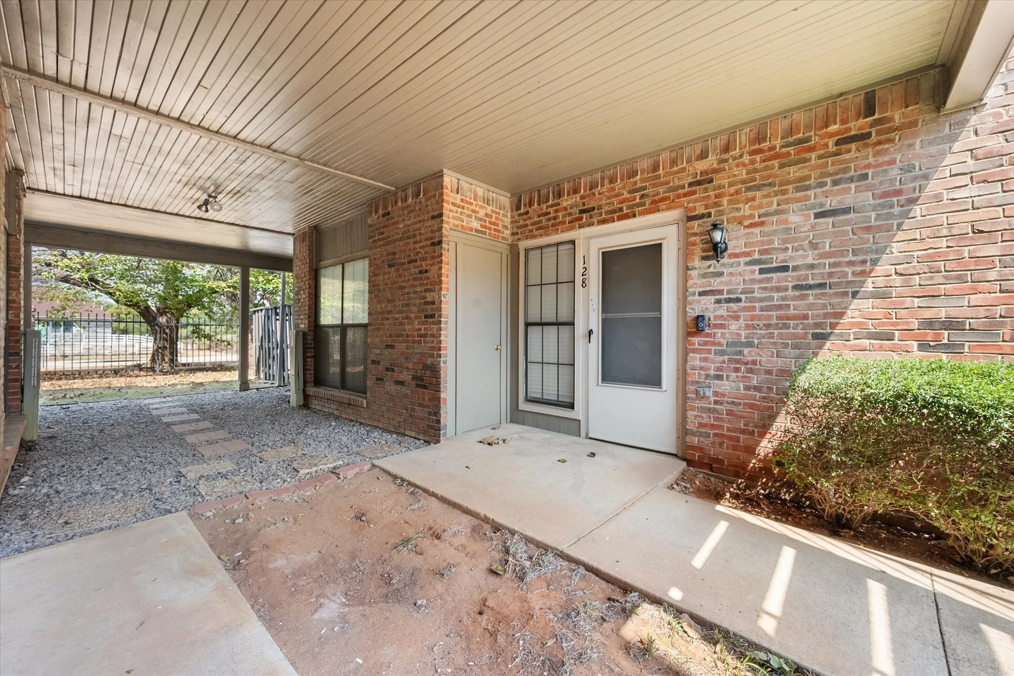 Private entry - downstairs unit and storage by door.
