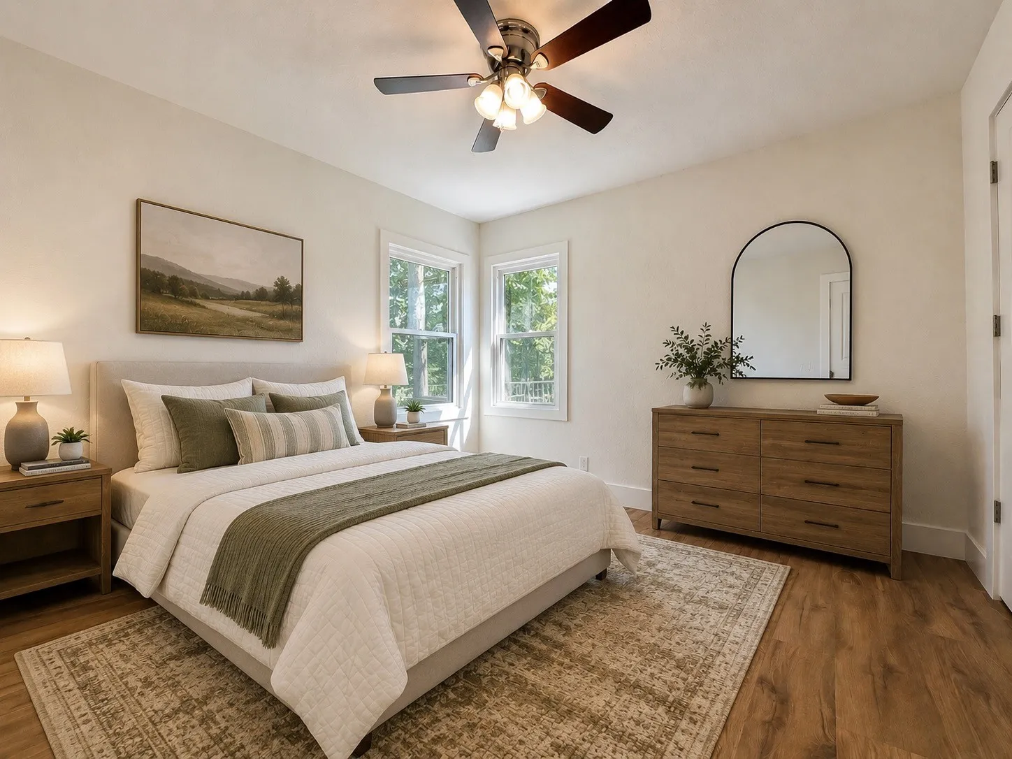 Guest Bedroom 2 AI staged.