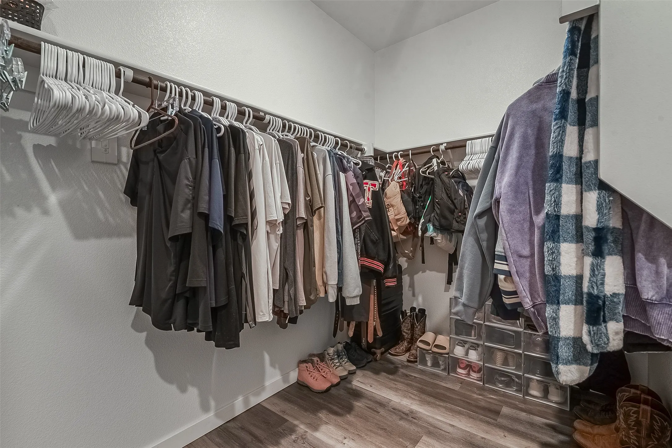 This closet is huge.