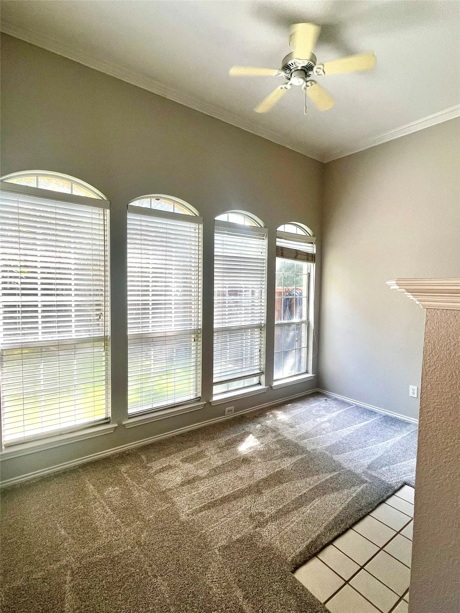 Bonus room overlooks back yard