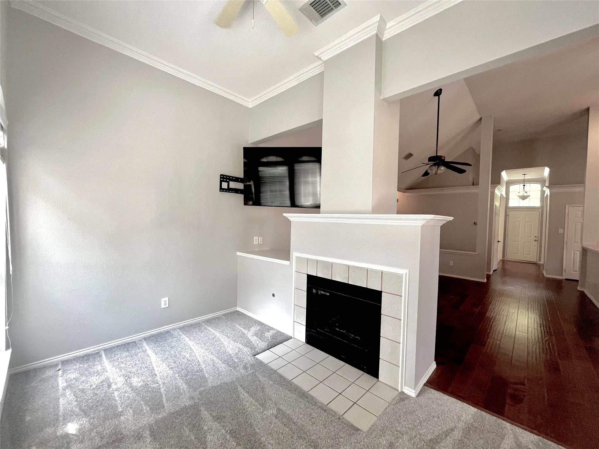 bonus room can be a great officce or playfoom or extra TV area - TV stays and swivels from Family room to Bonus room